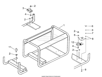General Assembly Diagram and Parts List for 1594-3  Briggs and Stratton Generator